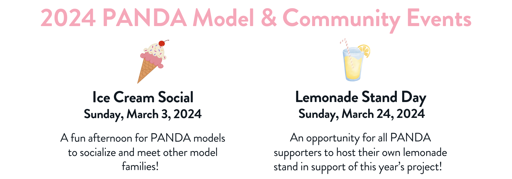 2024 panda model community events